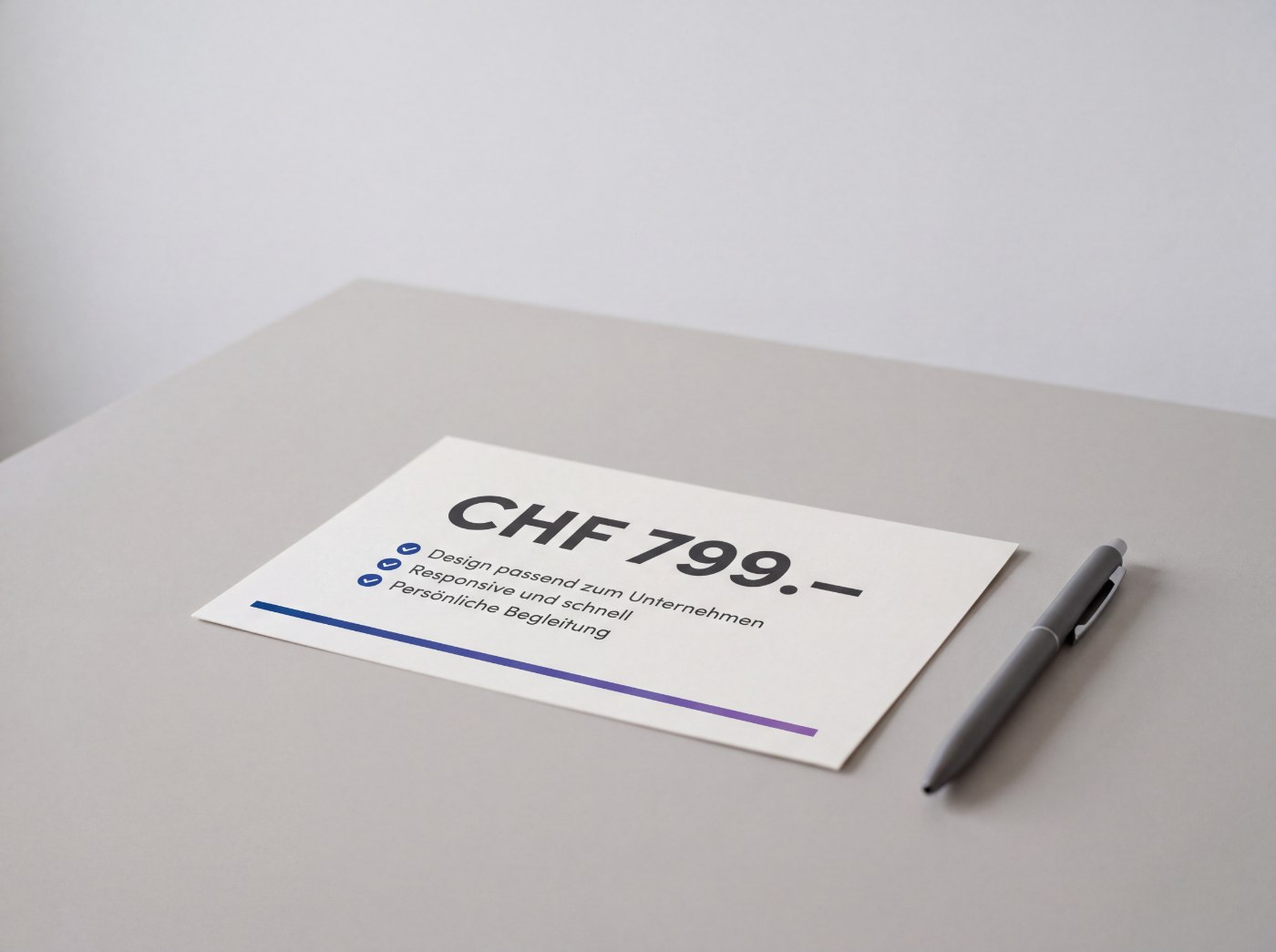Carte d’offre avec prix d’entrée transparent